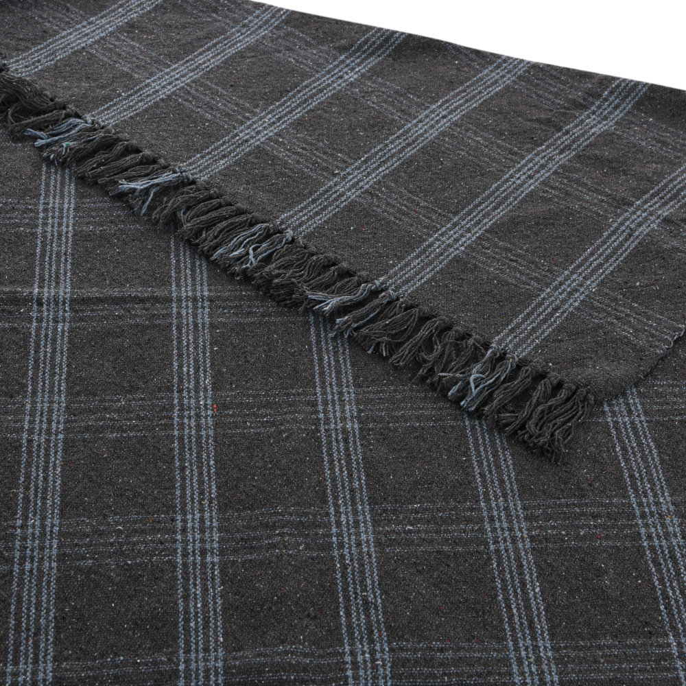 Eura Cotton Throw Blanket, Gray