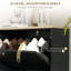 Armoire à chaussures mince pour le vestibule, armoire de rangement pour chaussures moderne cachée avec 2 tiroirs rabattables et tablettes réglables pour 12 paires de chaussures, noir