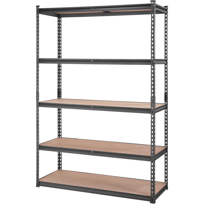 Steel Height -Adjustable Shelving Unit, 182.9cm H x 121.9cm W x 61cm D
