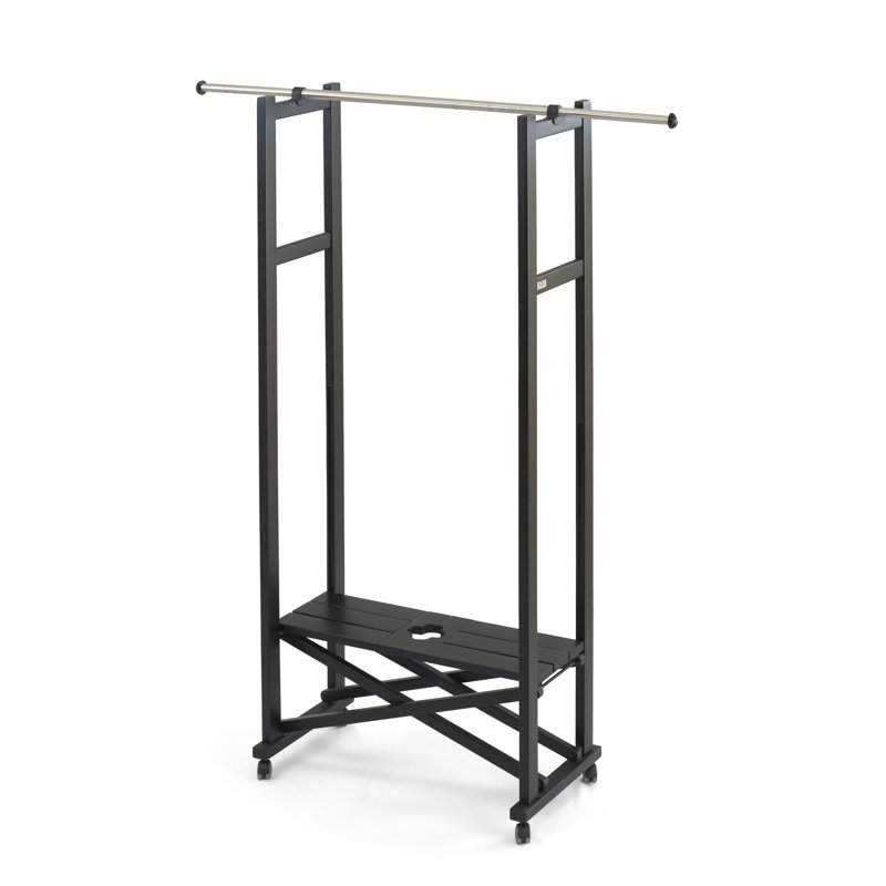 Rosemont Solid Wood Freestanding Coat Rack, Black