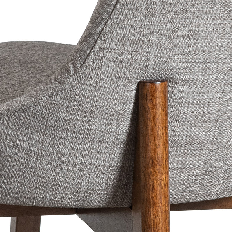 Chaise d'appoint rembourrée avec pieds en bois 32 po H, 4, Noyer
