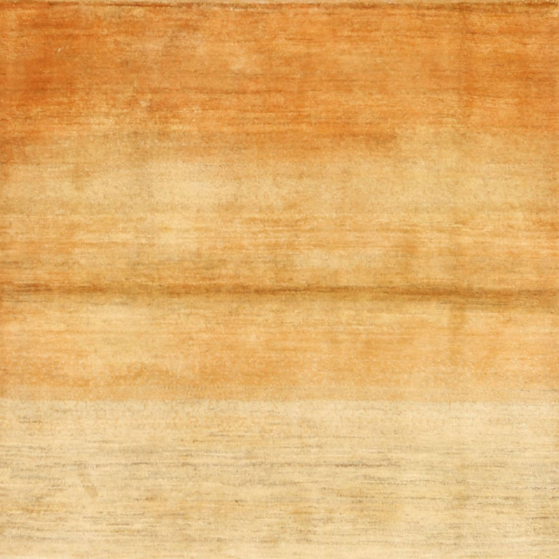 Tapis contemporain jaune, Carré 5 pi