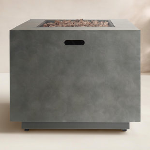 Alsacia Square Concrete Fire Pit Table
