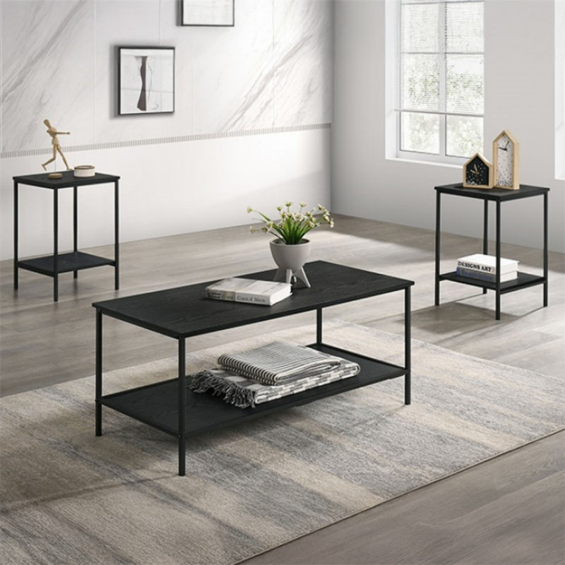 Ensemble de 3 tables basses Moore, Noir