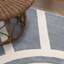 Tapis Baneus Mid-Century scandinave abstrait à deux tons bleu / blanc Banesa-607783885