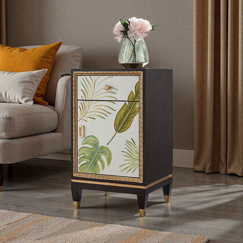 Armoire de rangement artistique peinte