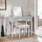 Fidelmar 36" 2-Drawer Flip Top Mirror Vanity with Butterfly Print Stool-54311189