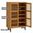 Shoe Cabinet with Shutter Doors, 6-Tier Entryway Organizer with Adjustable Shelves, Modern Wooden Storage Rack for Entryway, Hallway, Closet, Living Room - Walnut-524057639