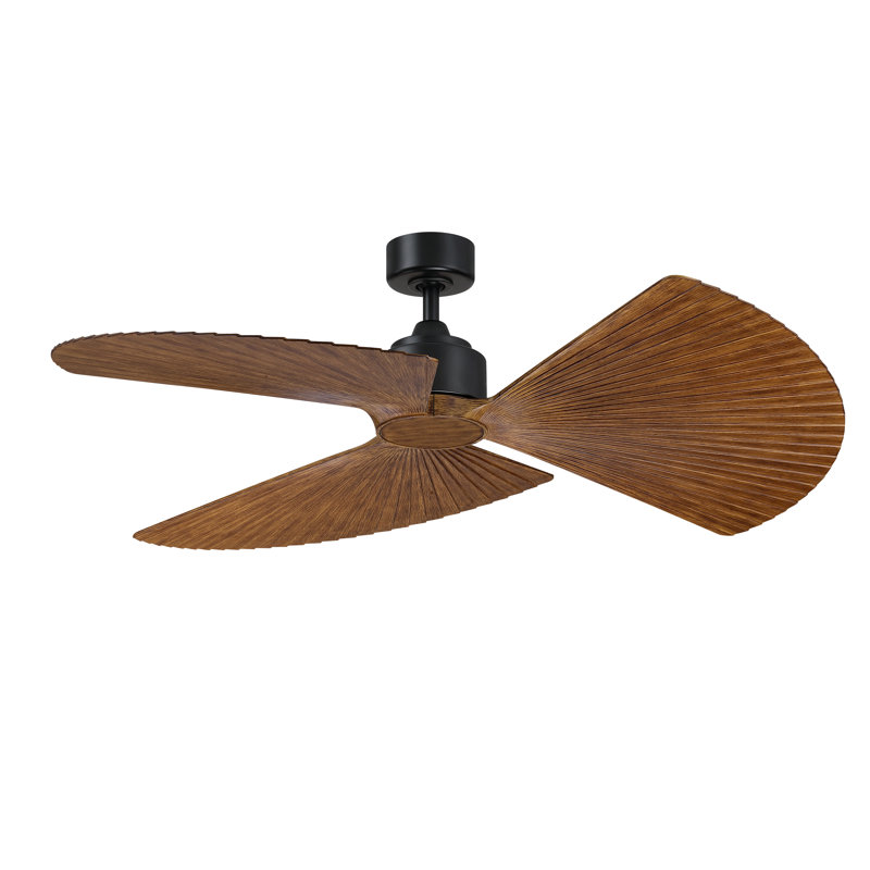 TriAire Custom 52 inch Indoor/Outdoor Pleated Ceiling Fan Blade Set of 3 - Koa, Koa