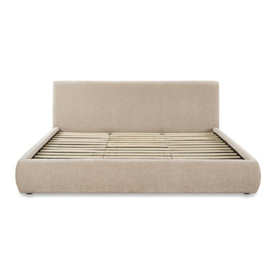 Taupe Textured Velvet Bed