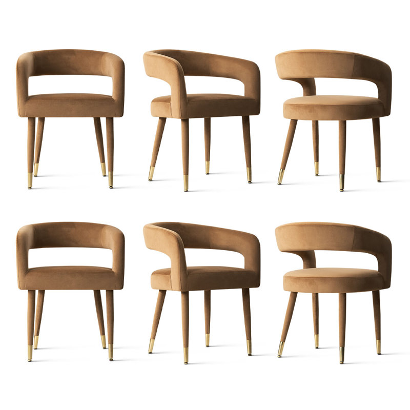Chaises de salle à manger Modern, Chameau