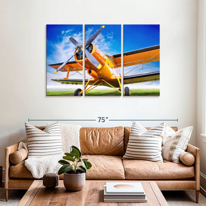 Mehar Orange Airplane, 36" H x 57" W