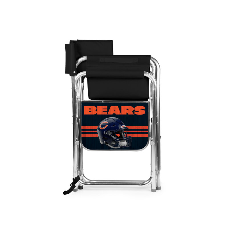 Folding Director Chair, Chicago Bears, Black