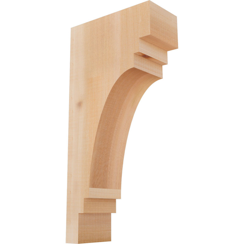 Pescadero Corbel, 16" H x 3.5" W x 8" D, Western Red Cedar, Smooth