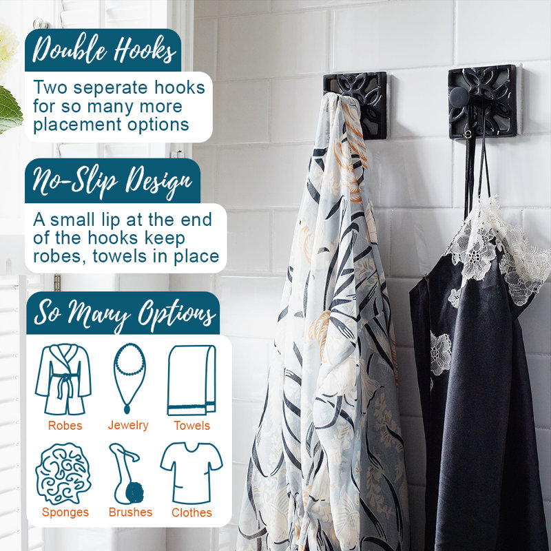 Matte Black 5-Piece Bathroom Hardware Set with Towel Rack