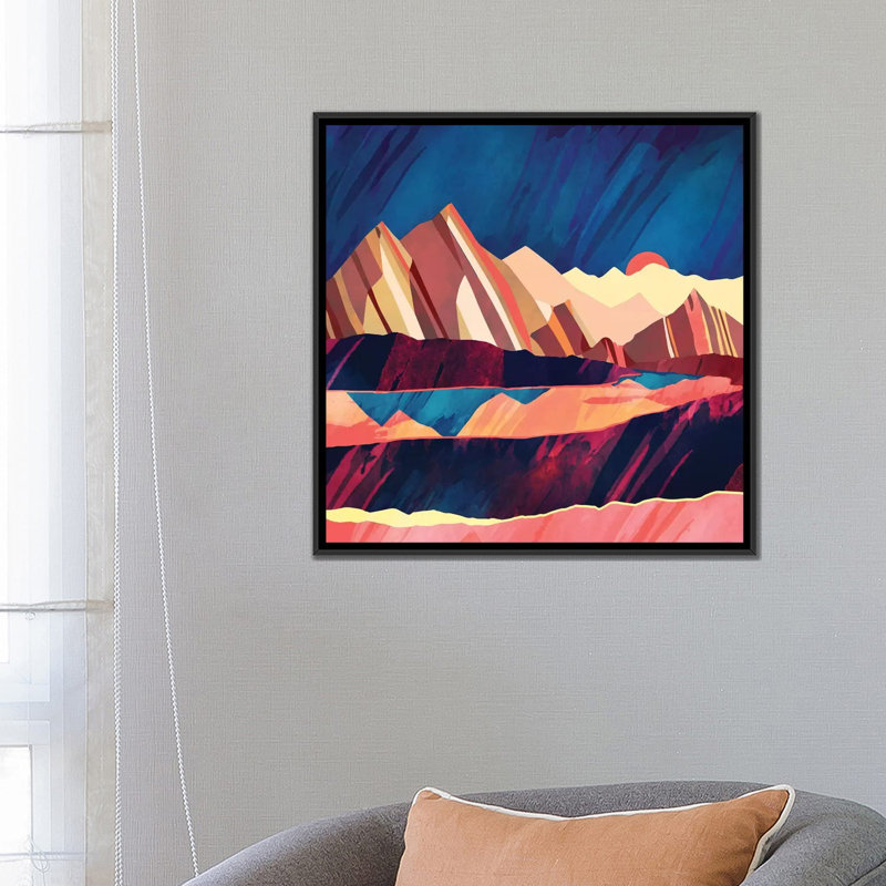 « désert valley »-impression SpaceFrog Designs, H 26 po x l 26 po x P 1,5 po, Pas de tapis, Toile tendue