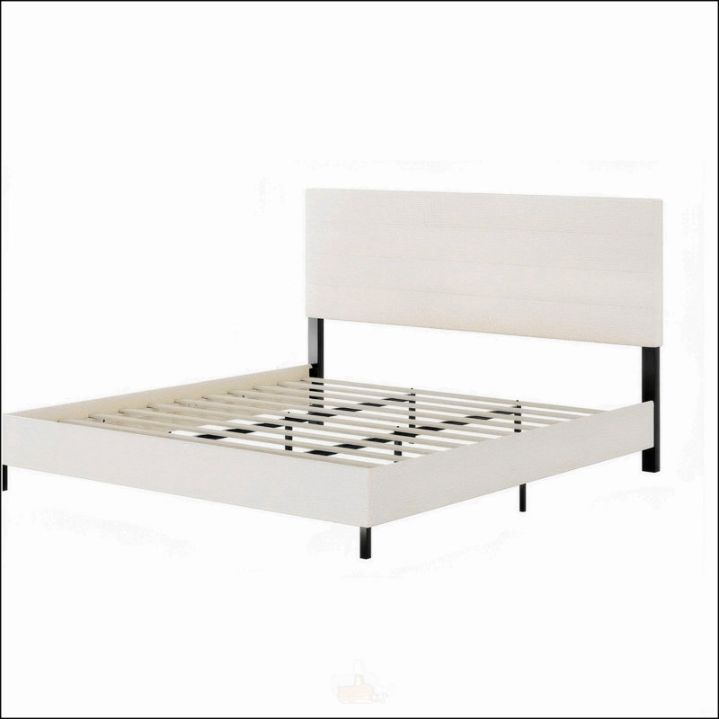 Grand lit plateforme tapissier