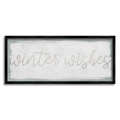 «Rustic Winter Wishes Sentiment Soft Snowflake» - Art textuel