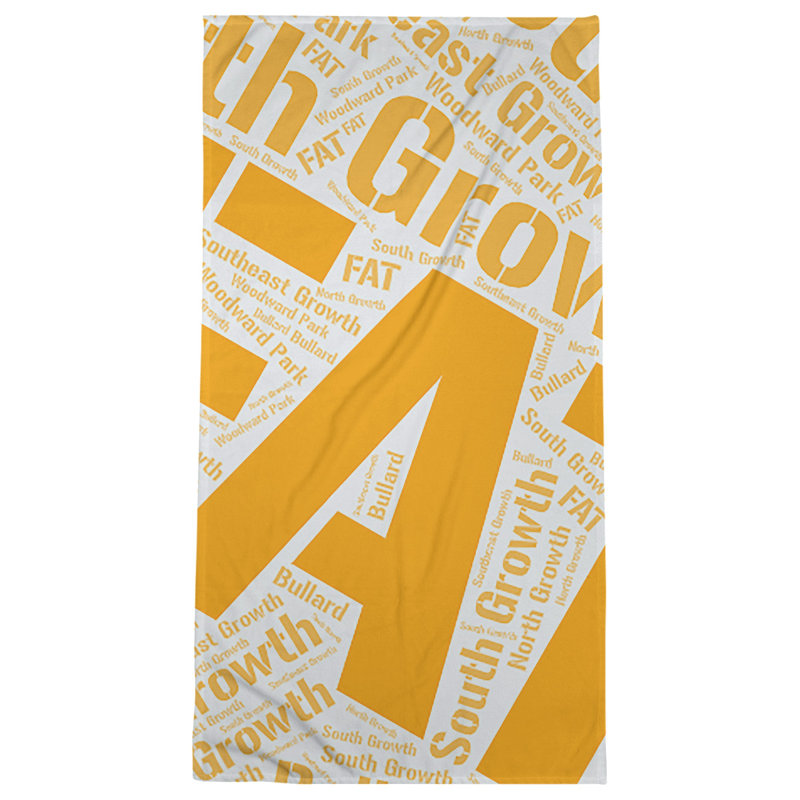 Bath Towel, Orange, Poly/Cotton, Fresno