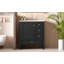 Meuble-lavabo de salle de bain 30 po avec lavabo en céramique, 3 tiroirs, armoire de rangement moderne en bois massif, idéal pour la maison-238618794