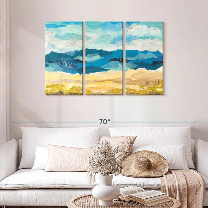 Avery abstrait bord de mer I, H 28 po x l 45 po
