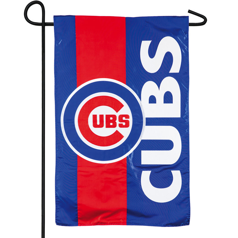 Polyester à 2 côtés 18 x 13 po drapeau maison MLB Team, Cubs de Chicago