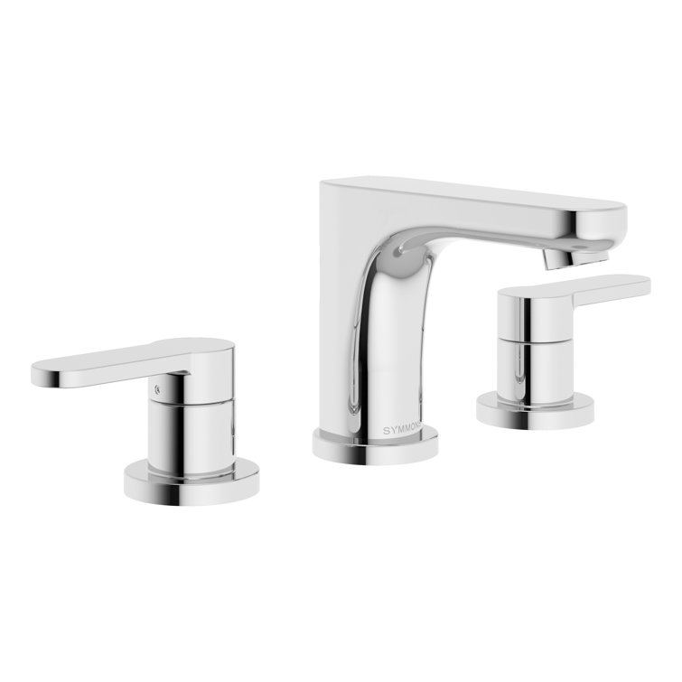 Identity Widespread Two Handle Bathroom Faucet with Push Pop Drain