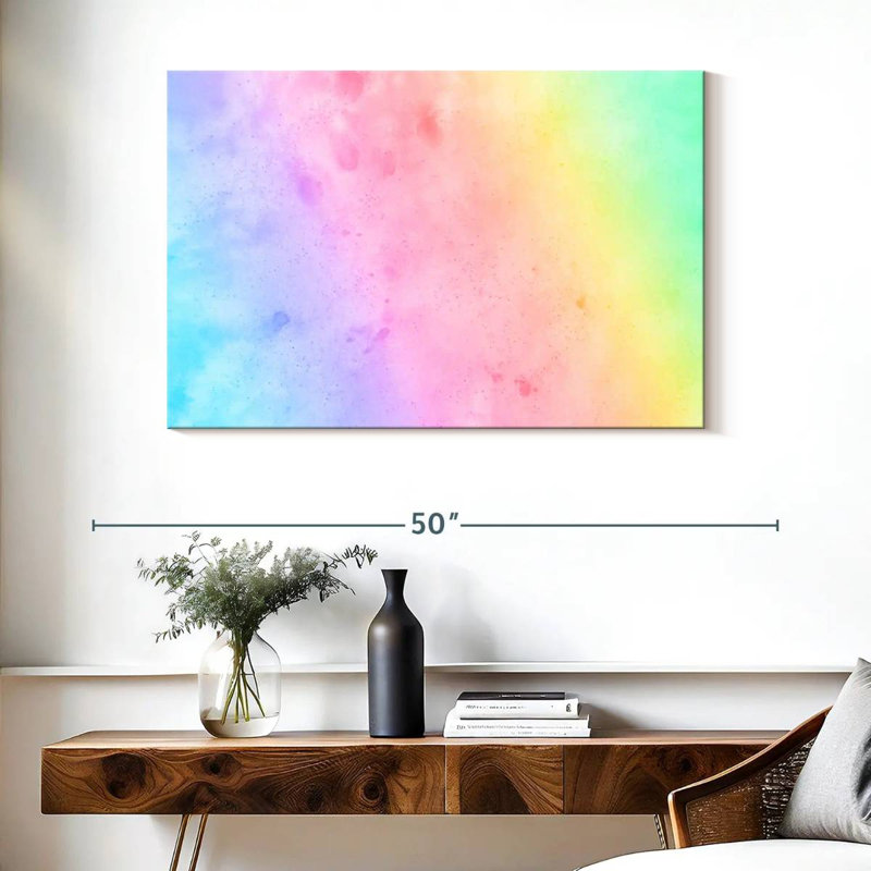 Avery pastel arc-en-ciel, H 26 po x l 39 po