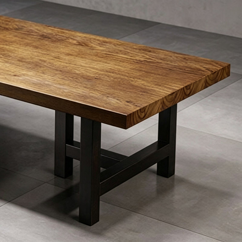 Simple Rectangular Solid Wood Conference Table, 29.52" H x 110.23" L x 39.37" D