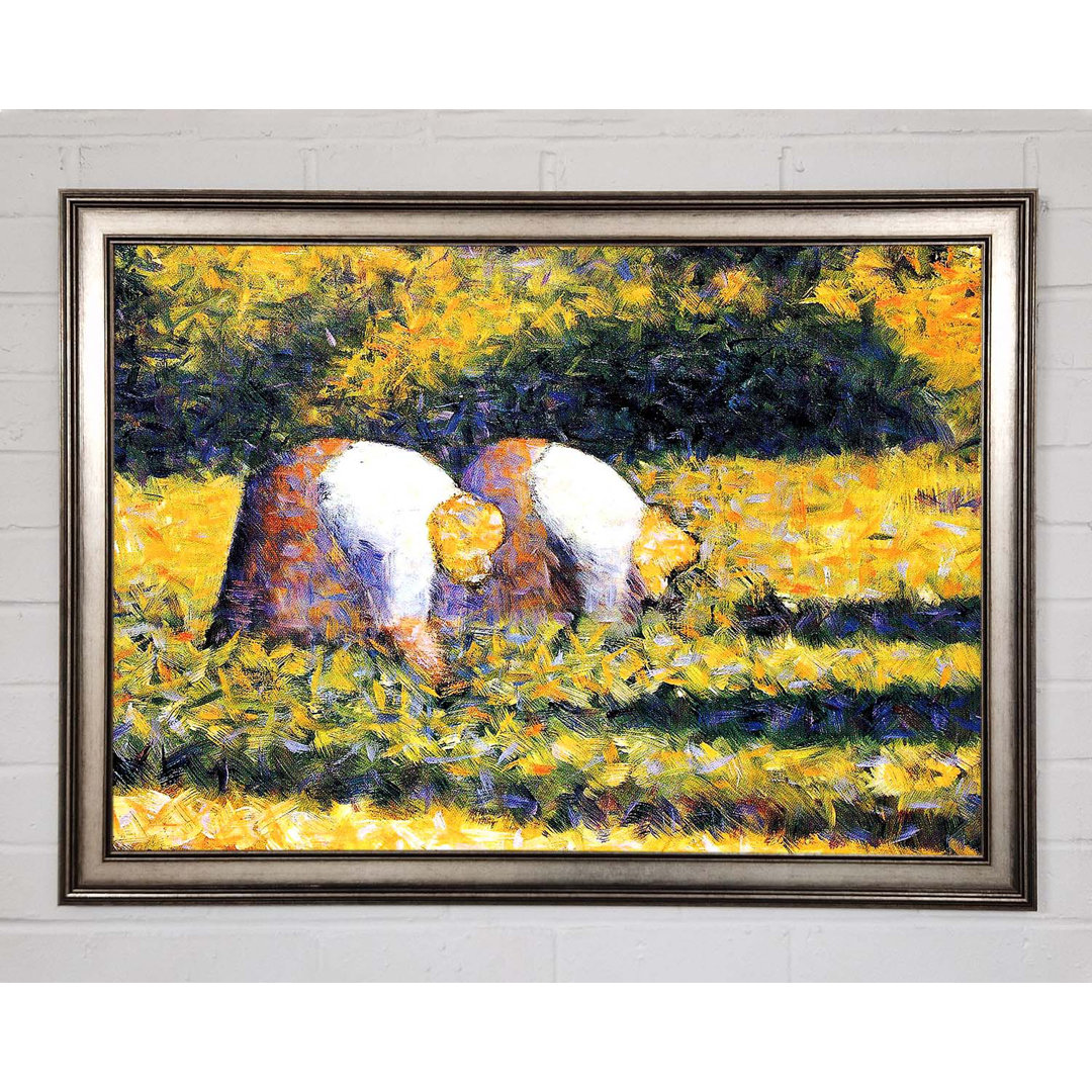 Seurat Bauern bei der Arbeit - Einzelner Bilderrahmen Kunstdrucke