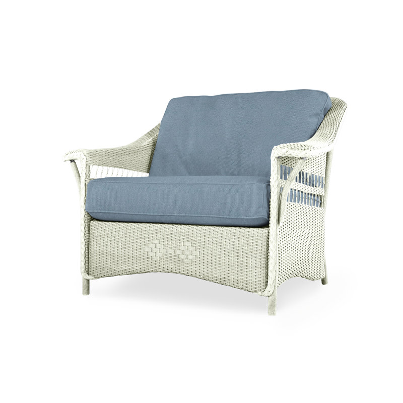 Nantucket Outdoor Lounge Chair, Boten Dark Urban, Ivory
