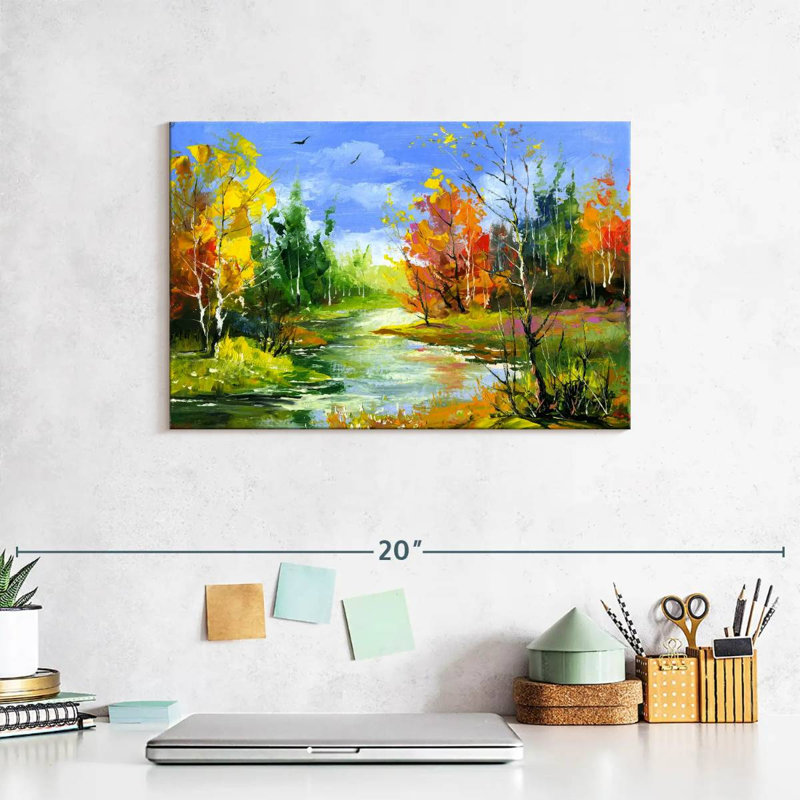 Autumn Forest Serenity, 8" H x 12" W
