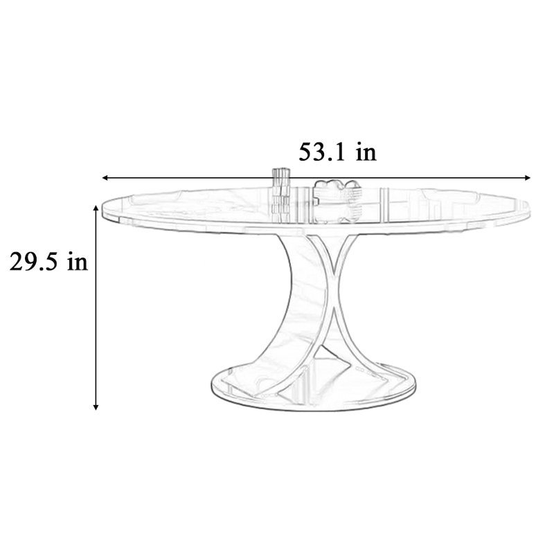 Table de salle à manger simple Advanced Advanced Home Modern, H 29,5 po x L 53,1 po x l 53,1 po, Blanc