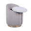 Repose-pieds deux tons avec rangement ou tabouret de coiffeuse, taupe