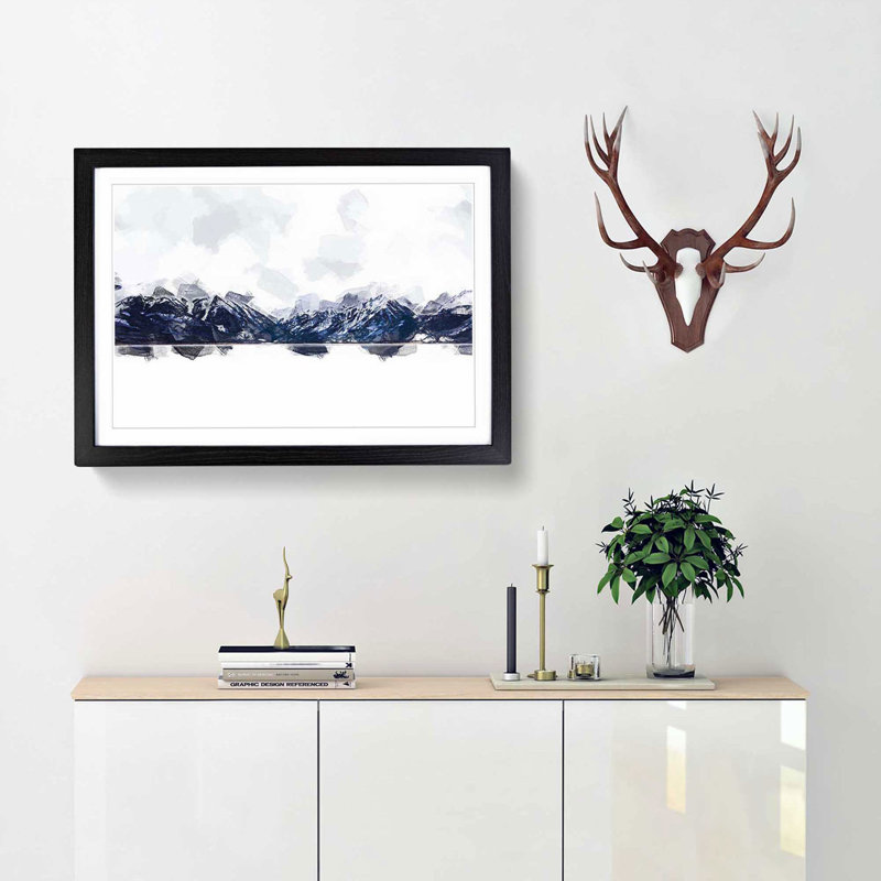 The Rocky Mountains in Colorado in Abstract - Framed Print, 40cm H x 60cm W x 2cm D, Black