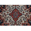 Tapis rouge en laine noué à la main de conception unique 5 pi x 6 pi 10 po New Age