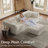 Luxury 107” Modular Sectional Sofa, Boneless Cloud Sectional Couch with Deep Seat for Living Room, Modern Modular L-Shape Sofa Couch with Ottoman, Upholstered Couches for Bedroom, Beige-318036125