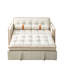 Lit gigogne escamotable de 55,5 po, 2 places avec poches latérales, coussins réglables et lombaires pour appartement, bureau, salon, canapé-lit en velours beige, coussins, thème de bureau-1684929183