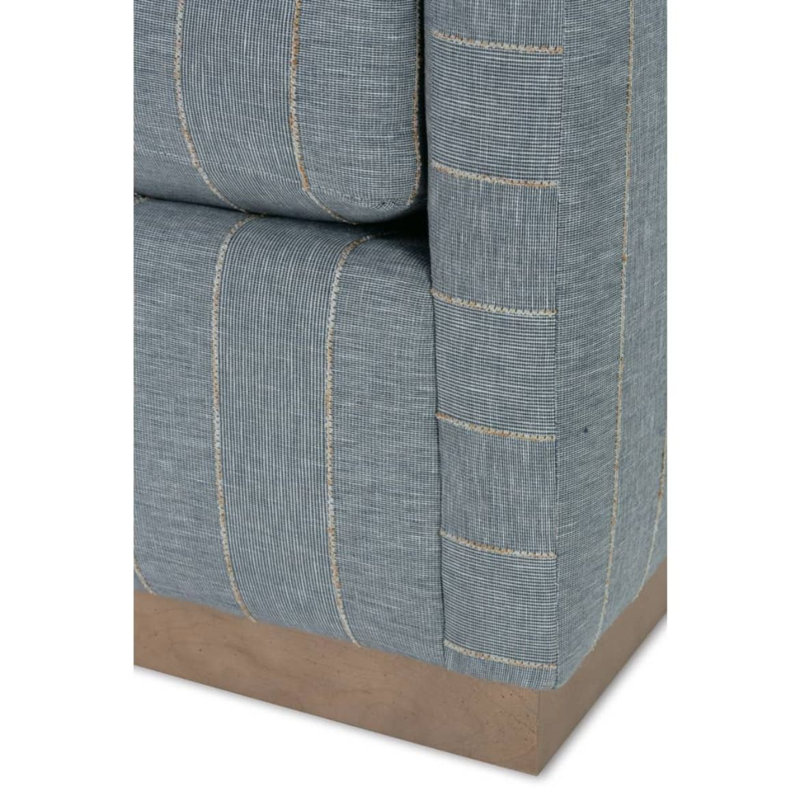 Fauteuil pivotant Allie, Chêne blanchi, Bleu fédéral (RA251-52)