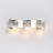 Amora 3-Light Dimmable Rectangular Bathroom Vanity Light With Crystal Shade