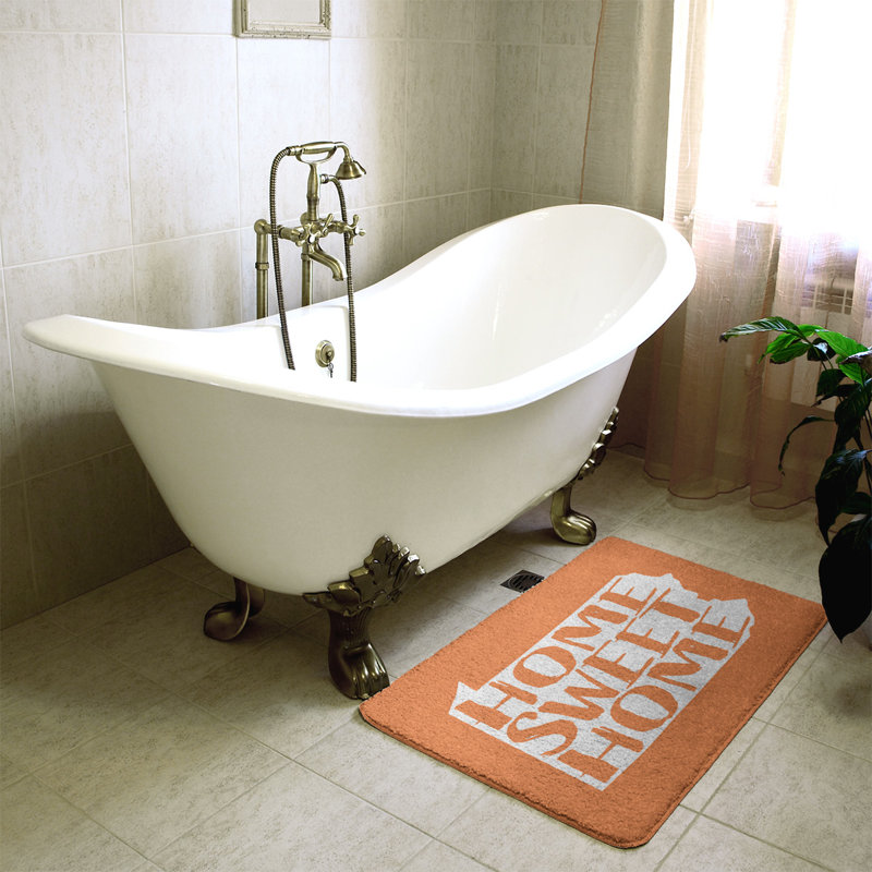 Tapis de salle de bain en pennsylvanie pour la maison, l 17 po x L 21 po, Orange