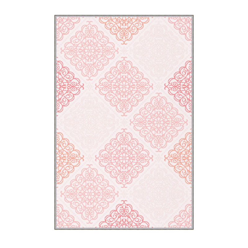 High-Quality 3D Printed Area Rug (2.6 x 4.0 ft), 100% Polyester, 0.3 in Pile Height | Antibacterial, Non-Slip PVC Felt Dot Underside | Machine Washable, Elegant Design for Living Room, Bedroom & Office