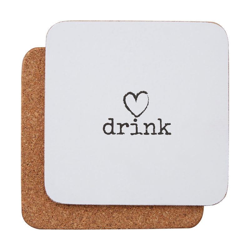 Snell Cork Square 4 Piece Coaster Set