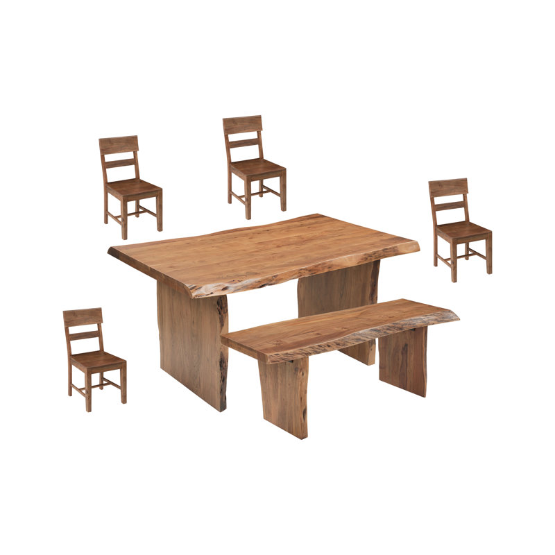 Frausto 6-Piece Solid Wood Dining Set
