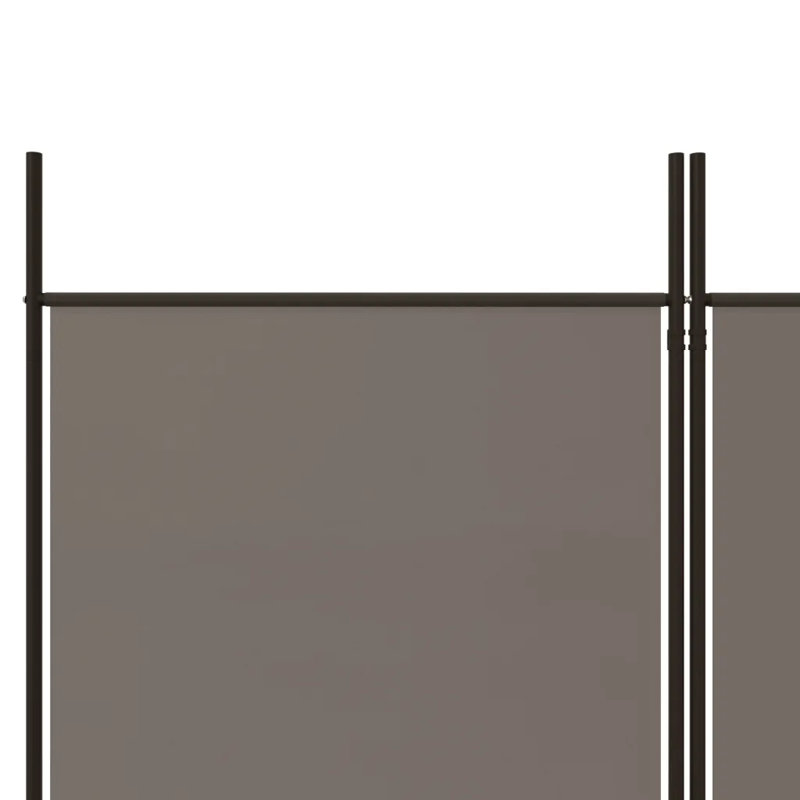 Kasimir Folding Room Divider, Anthracite, 6, 220cm H x 300cm W