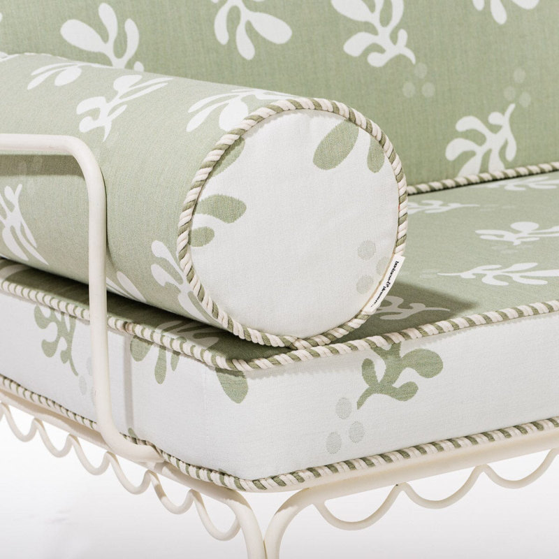 Ensemble de housse pour causeuse Al Fresco, Acrylique floral vert / blanc