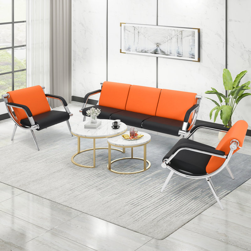Ensemble de réception de bureau, Orange / Noir