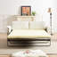 Lit escamotable convertible de 83,8 po - Décoration de salon. Revêtement, structure, matelas confortable, 3 places, canapé-lit beige Fx 21 Elegance., Fabrication pliante,