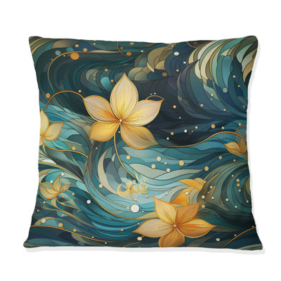 Inner Harmony Exploration Mediation III - Coussin décoratif à imprimé floral