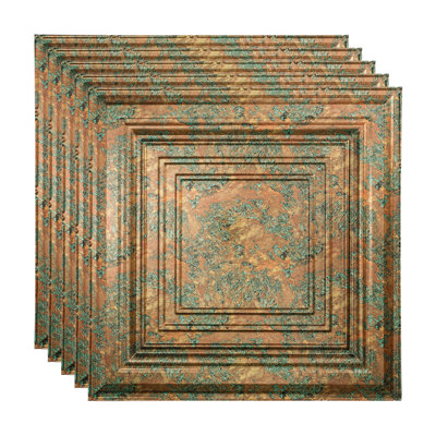 Traditional 24'' L x 24'' W Textured Vinyl Drop-In Ceiling Tile